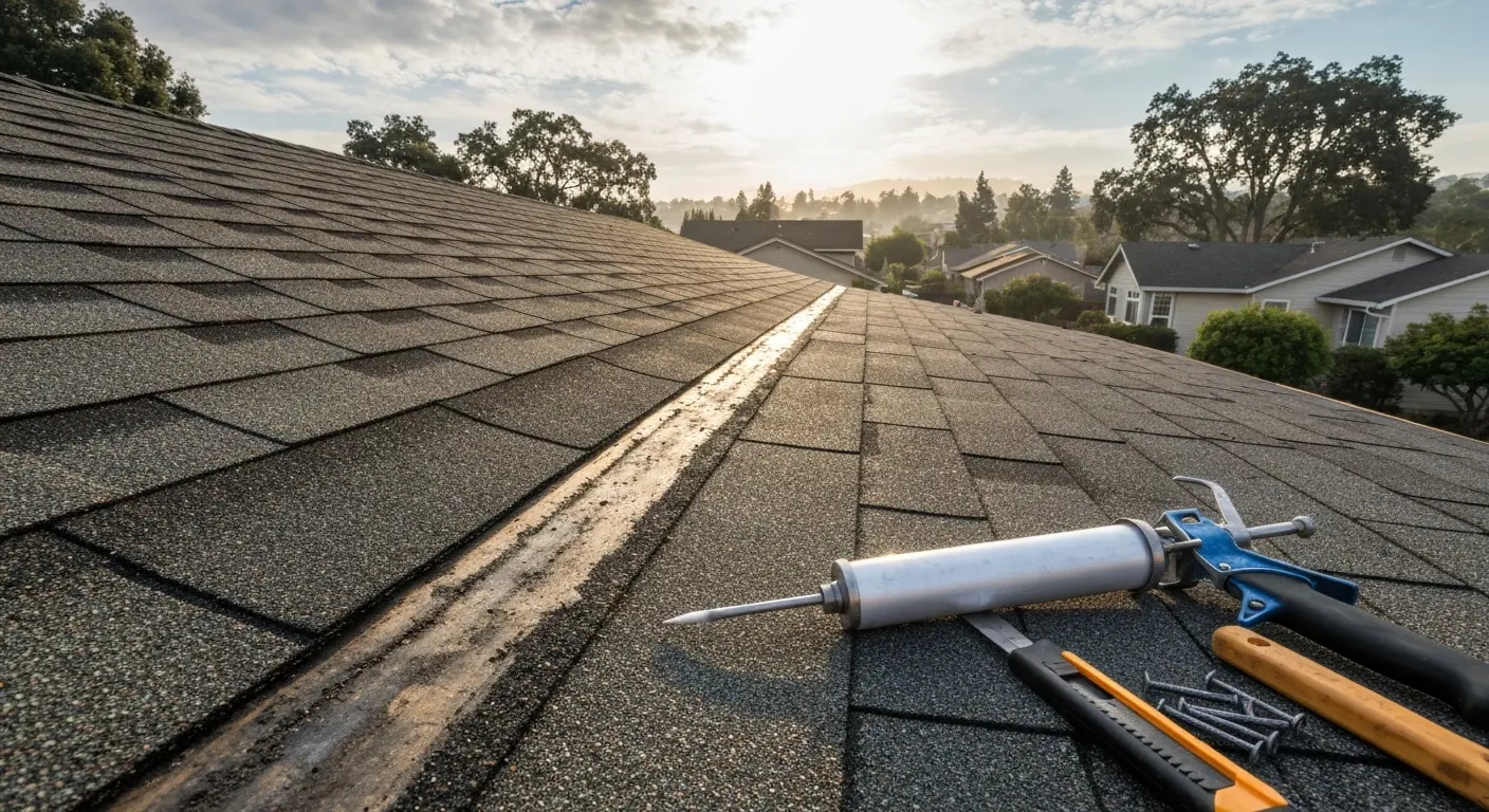 Roof repair work