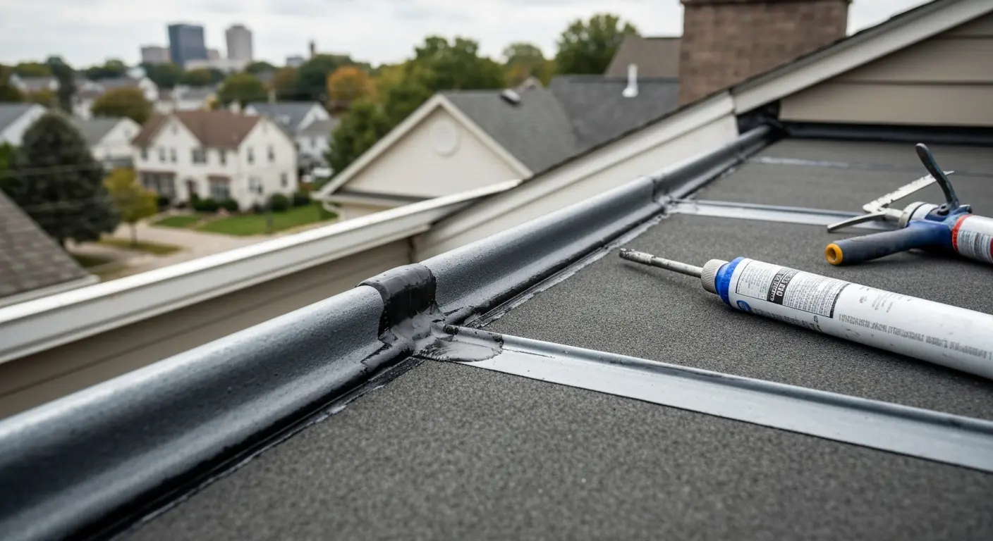 Roof sealant and flashing work