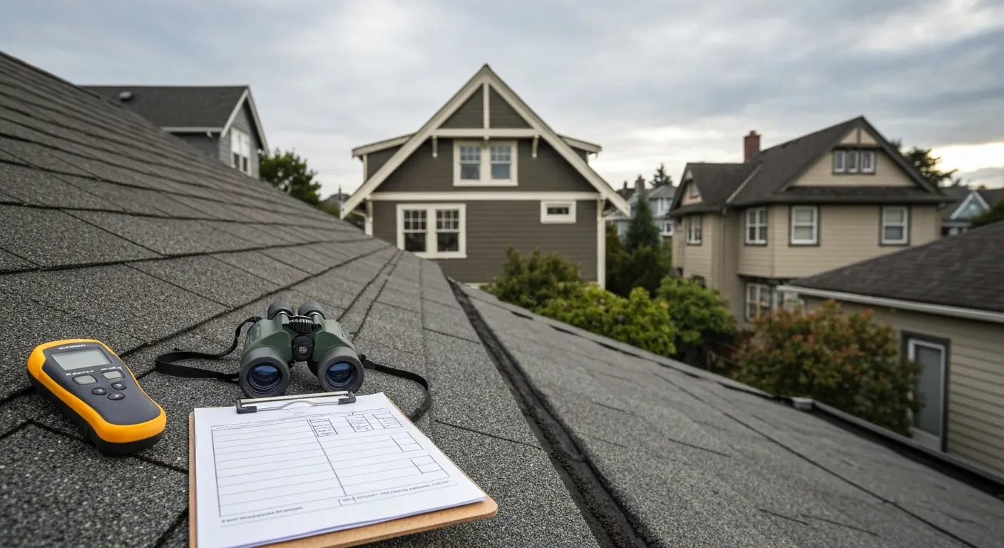 Professional roof inspection in Greek Row