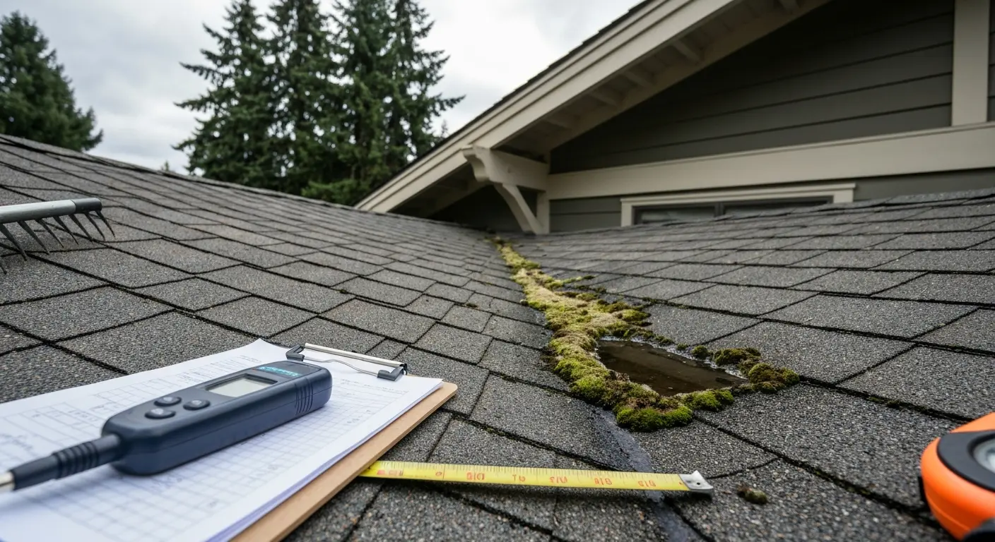 Professional roof inspection in Downtown Seattle