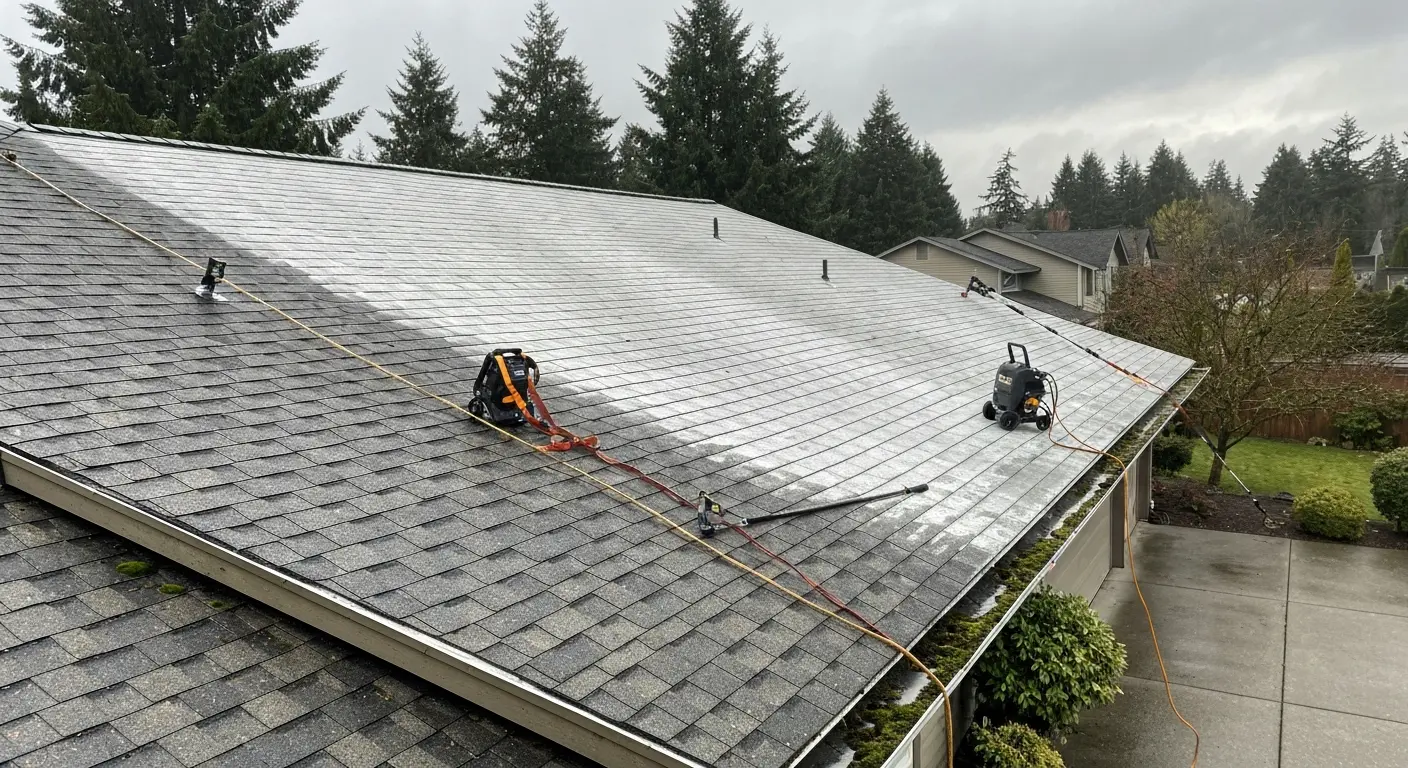 Roof cleaning service