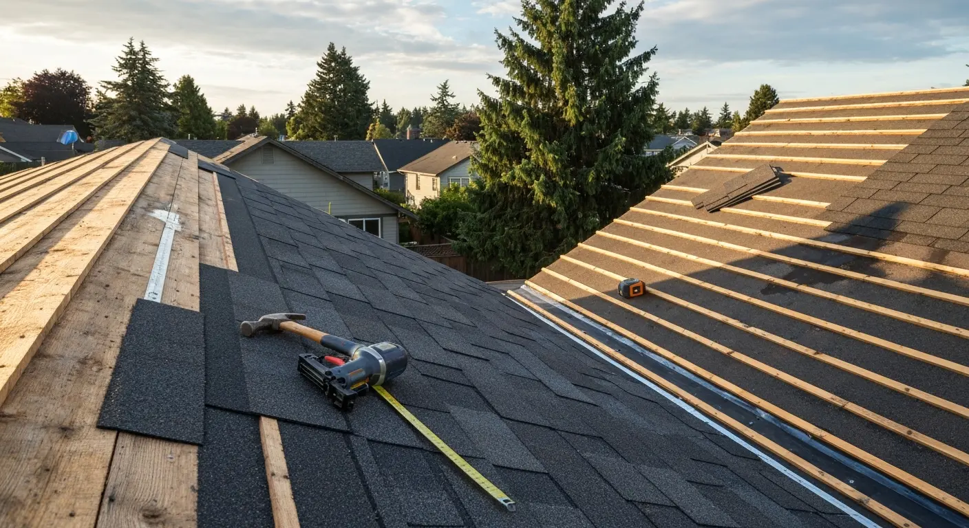 Roof repair work