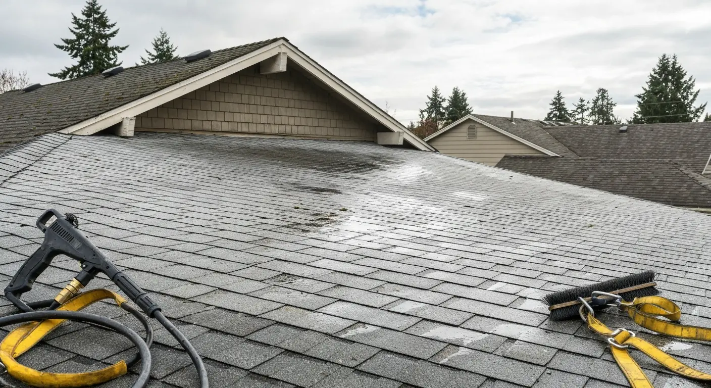 Roof cleaning service