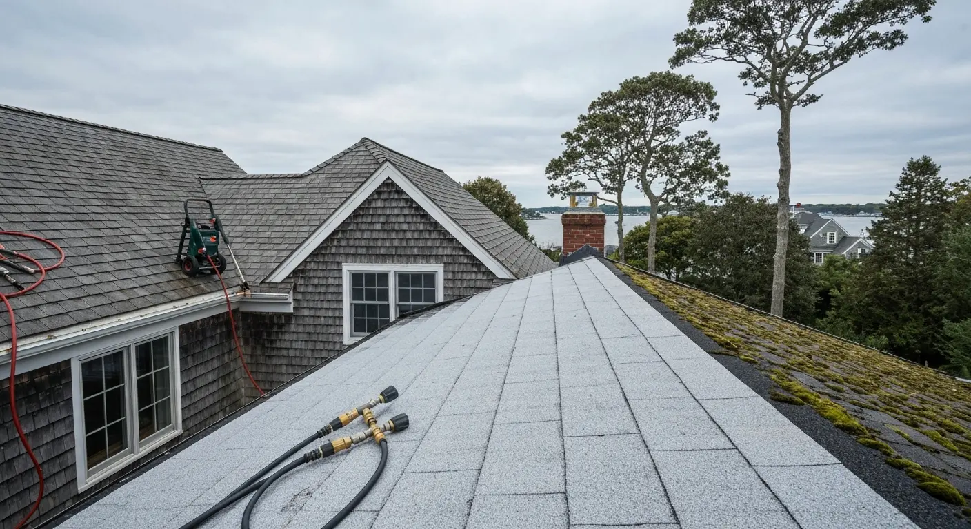 Roof cleaning service