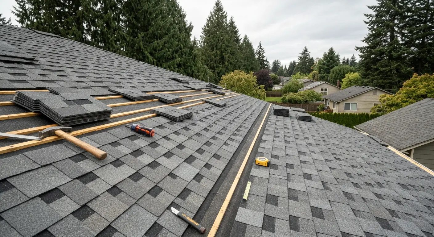 Shingle repair on Federal Way home