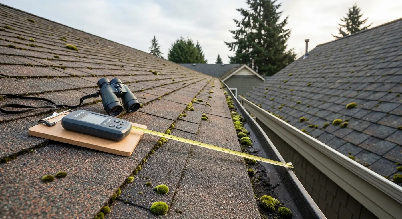 Professional roof inspection on Kerry Park area home