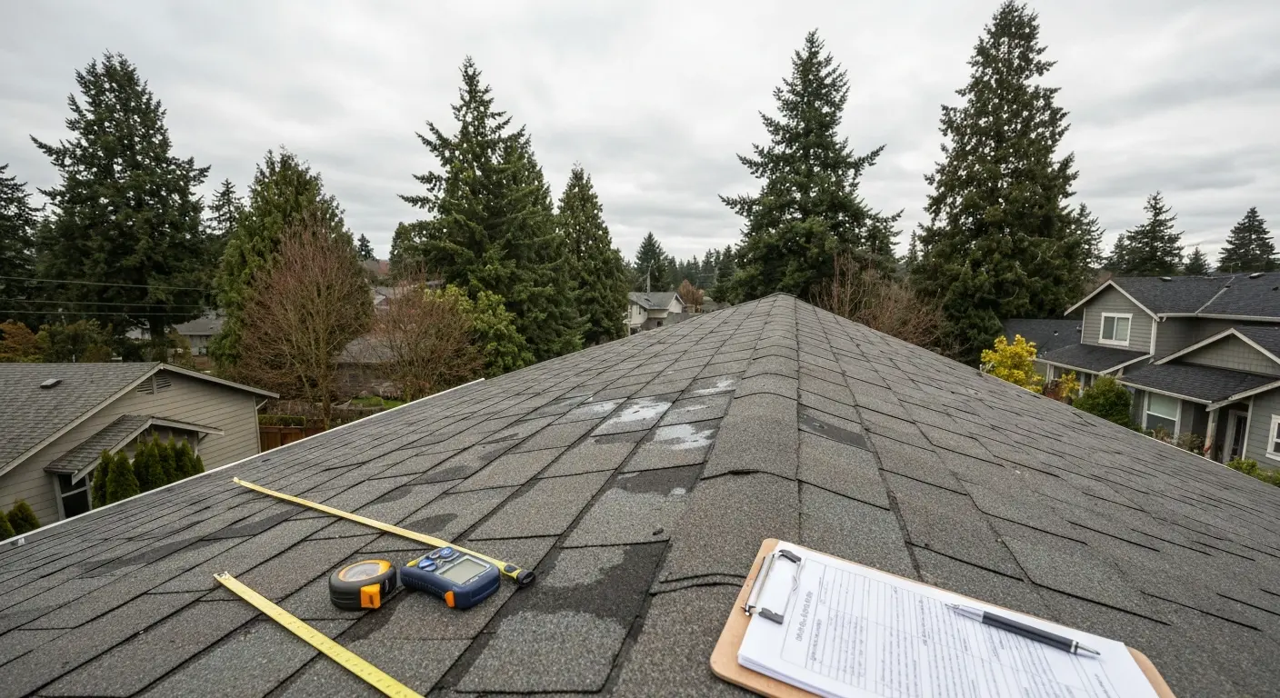 Storm damage roof inspection