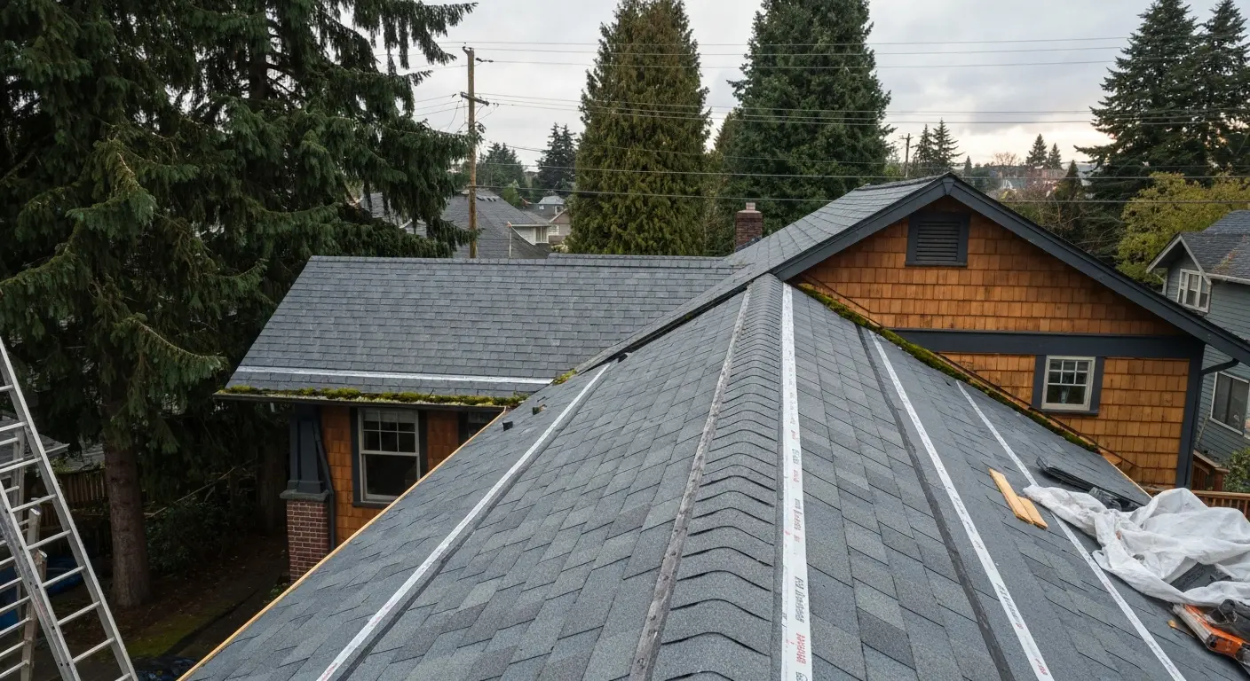 New roof installation