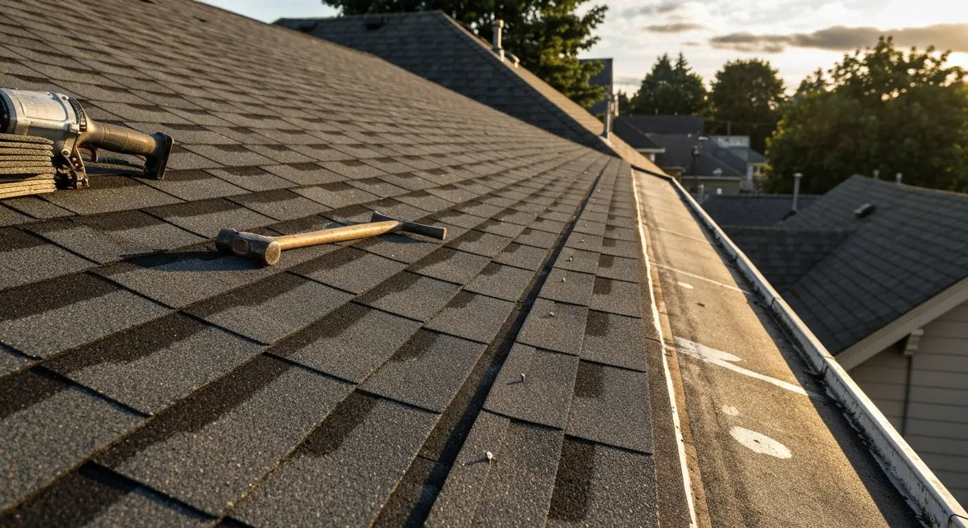 Roof repair work