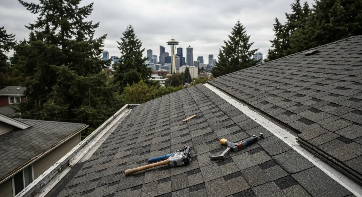 Roof repair work