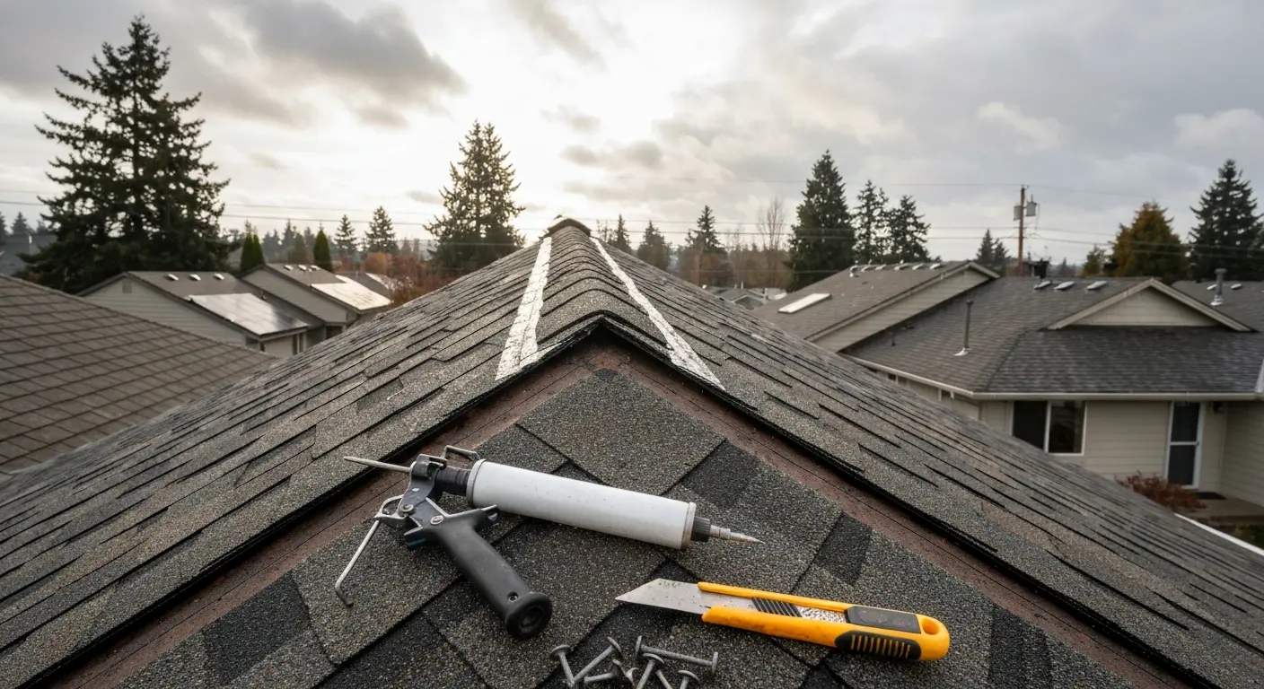 Roof repair work