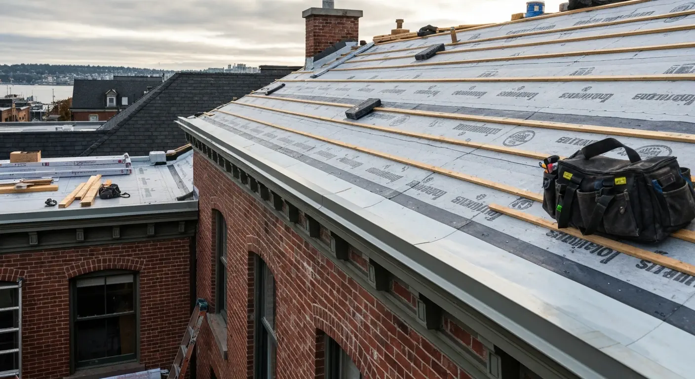 New roof installation Downtown Seattle