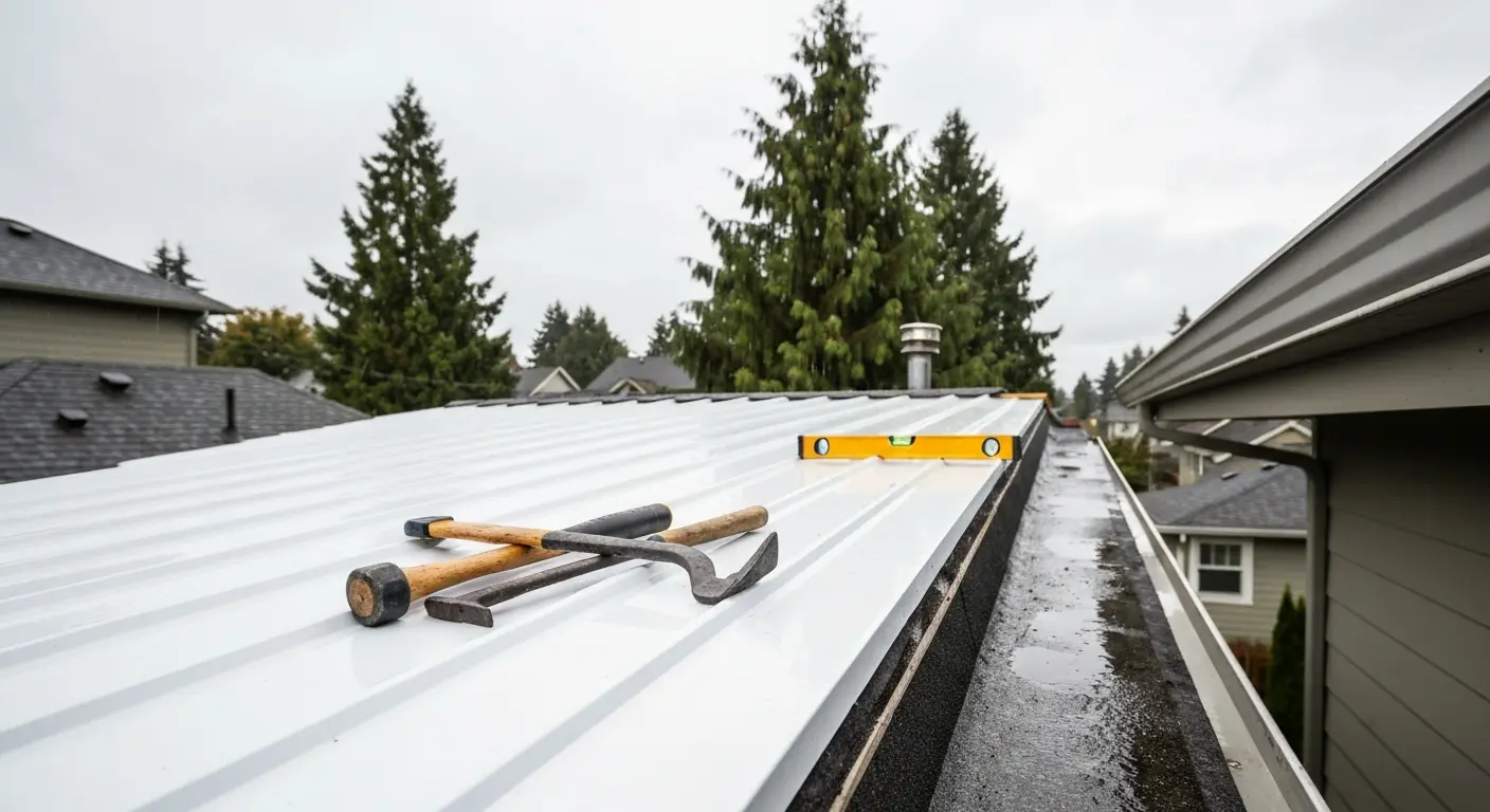 Roof repair work