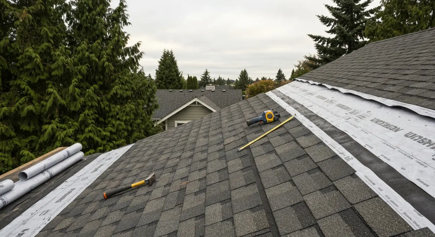 Roof repair work