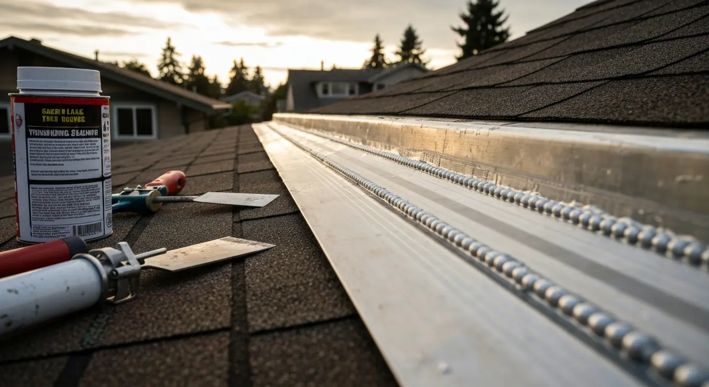 Roof sealant and flashing work