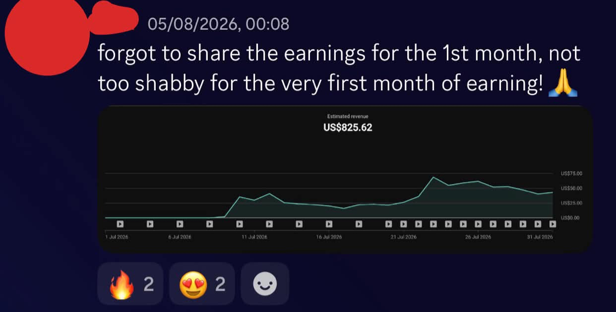 Student testimonial showing channel growth