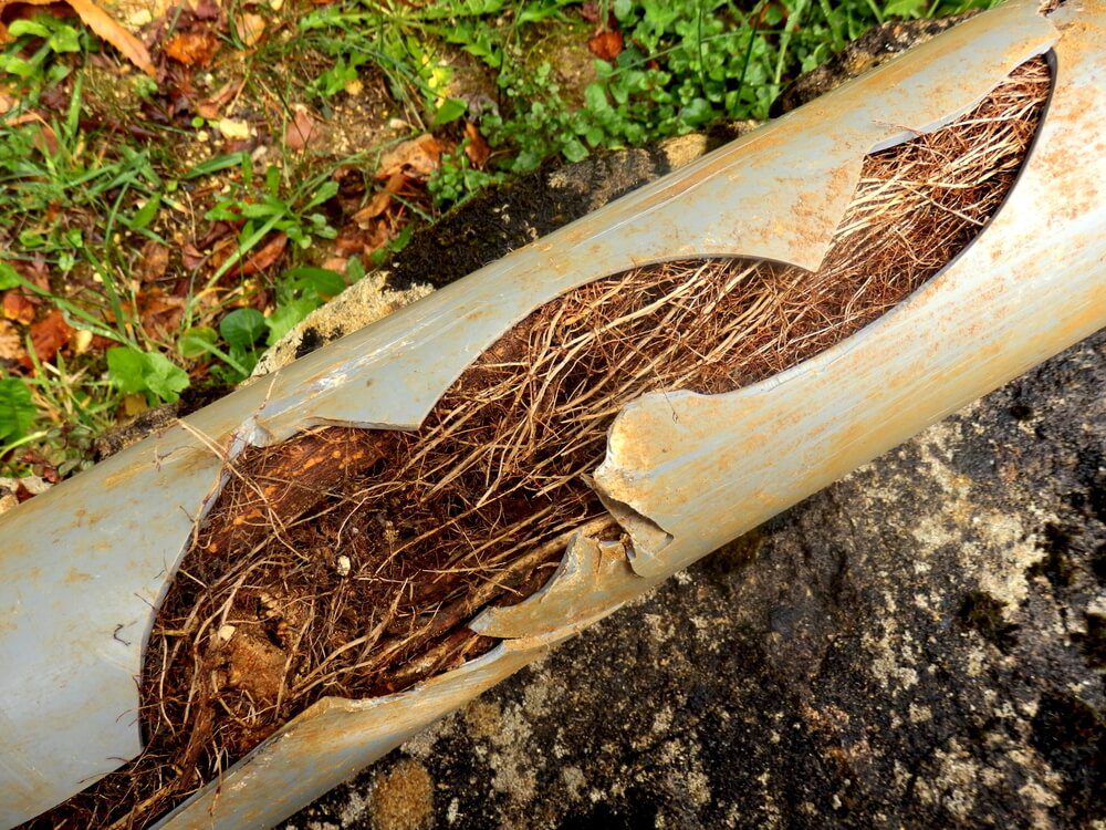sewer line roots, sewage smell