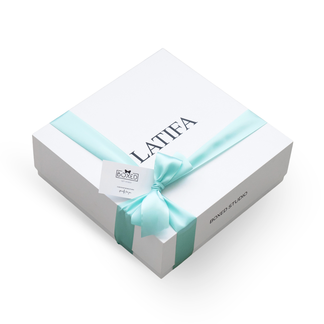 White Box | Turquoise Ribbon