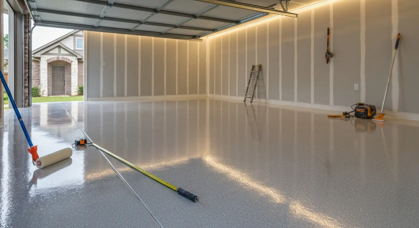 Residential garage floor sealing