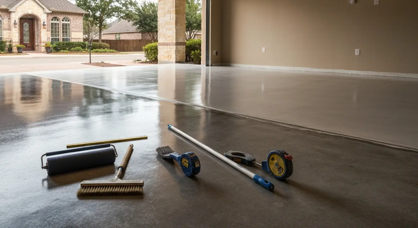 Residential garage floor coating
