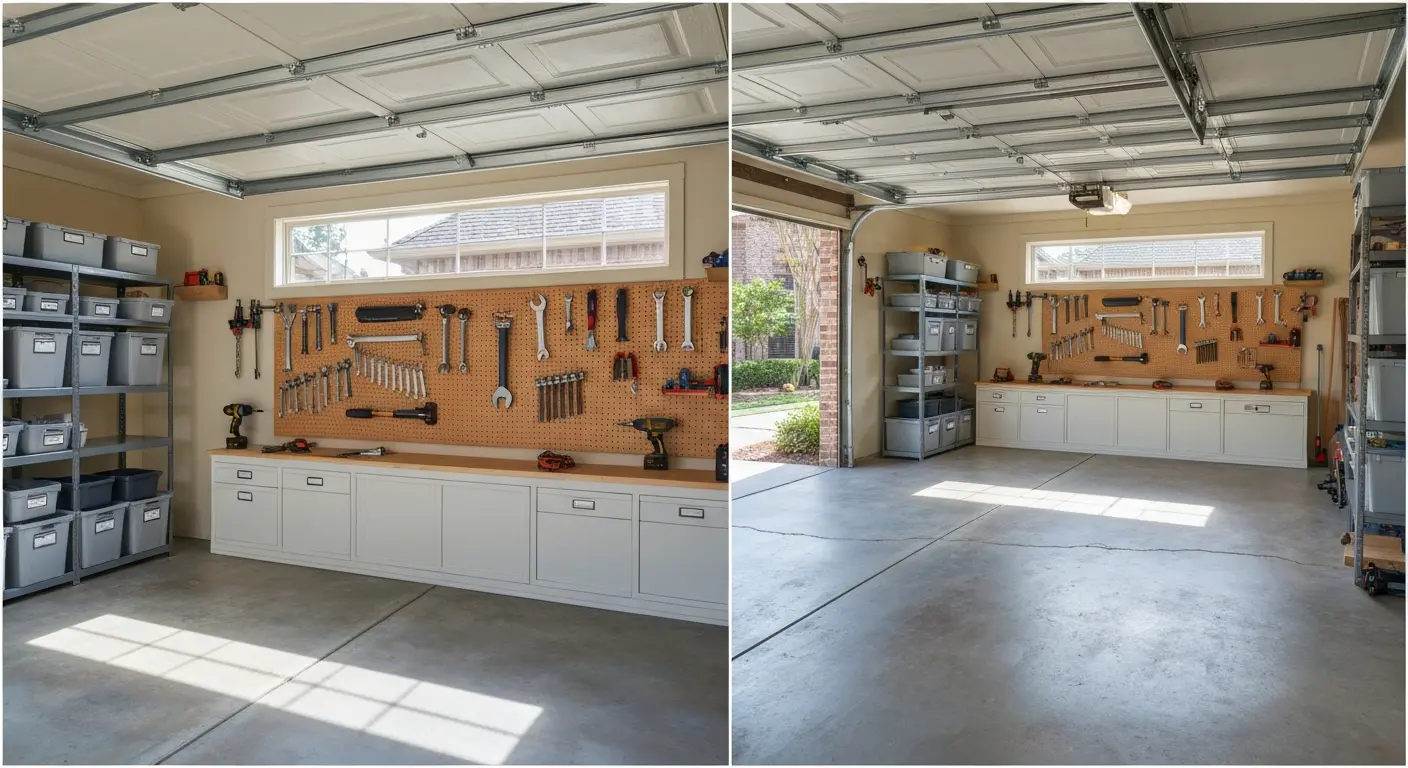 Garage decluttering and organization project