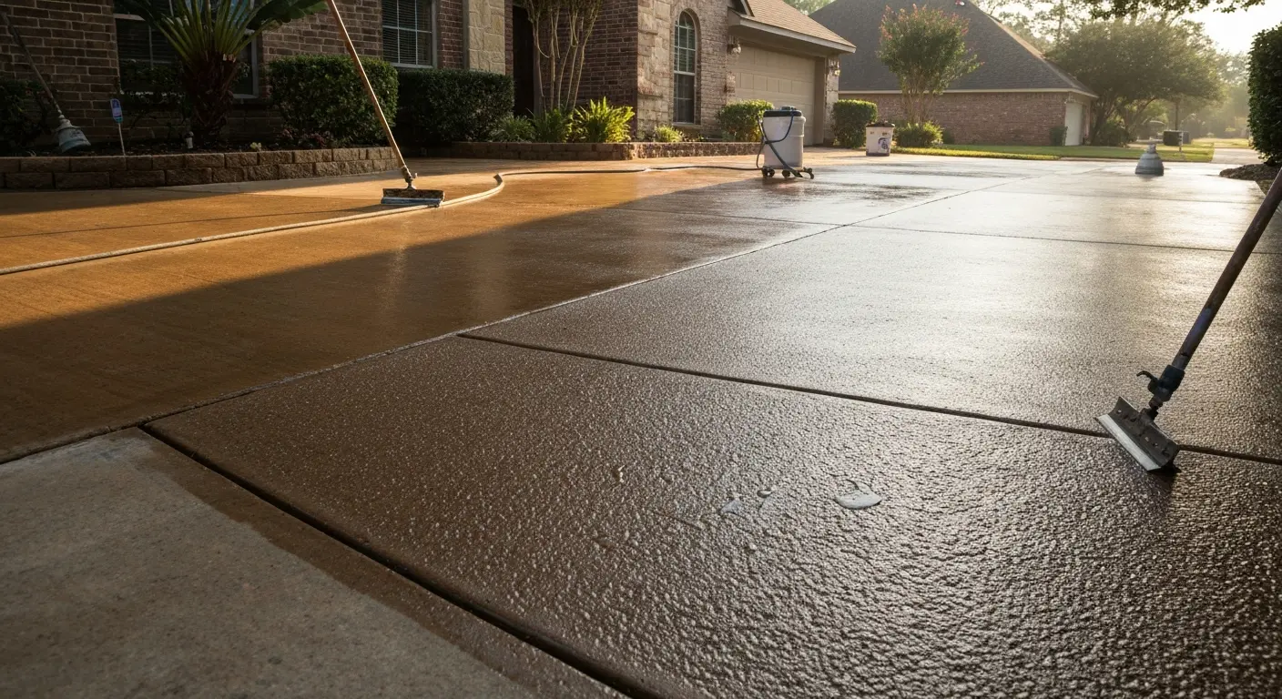 Concrete sealing application