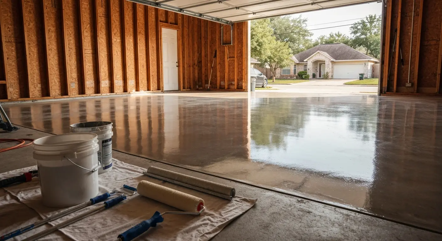 Garage floor coating in Greater Houston