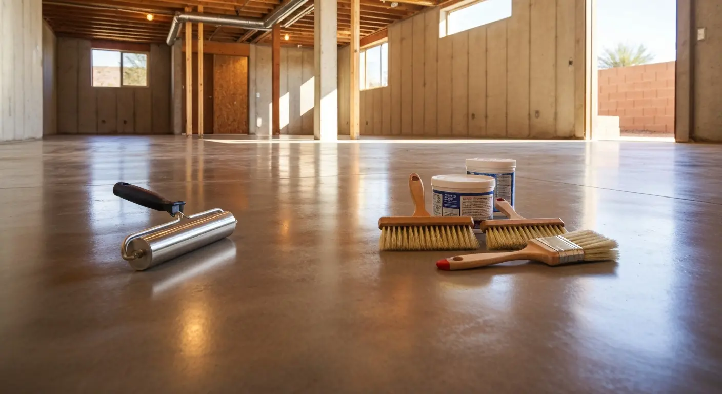 Basement concrete sealing