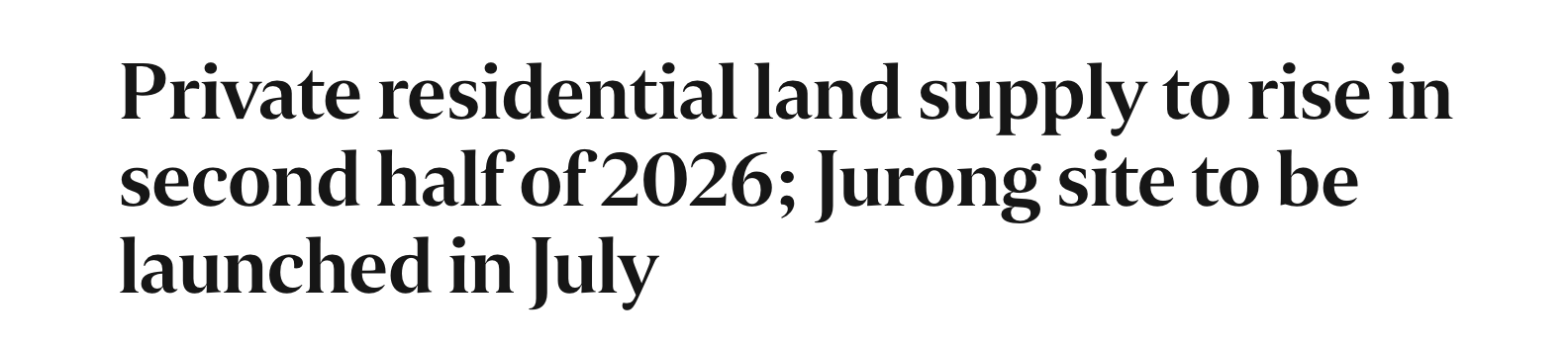 jurong site launch straits times headlines