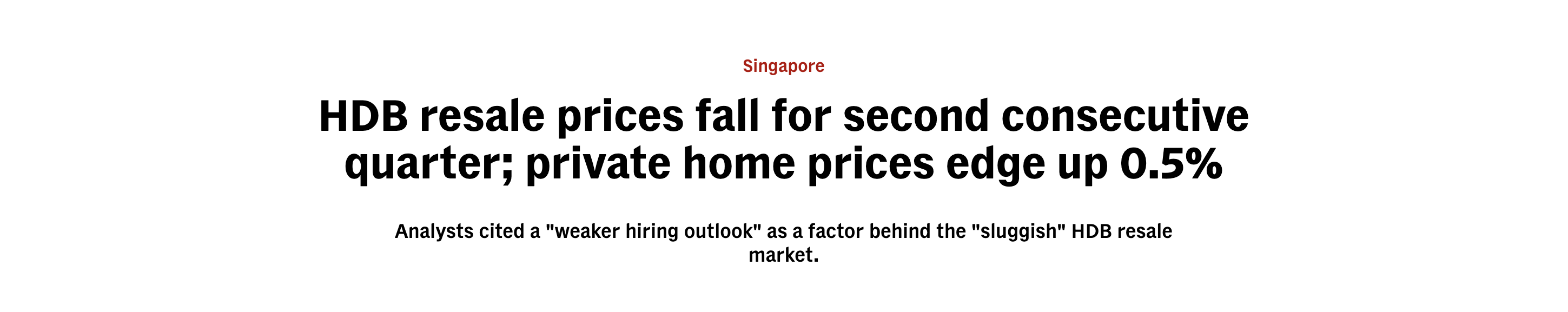 hdb resale prices fall hdb resale prices fall