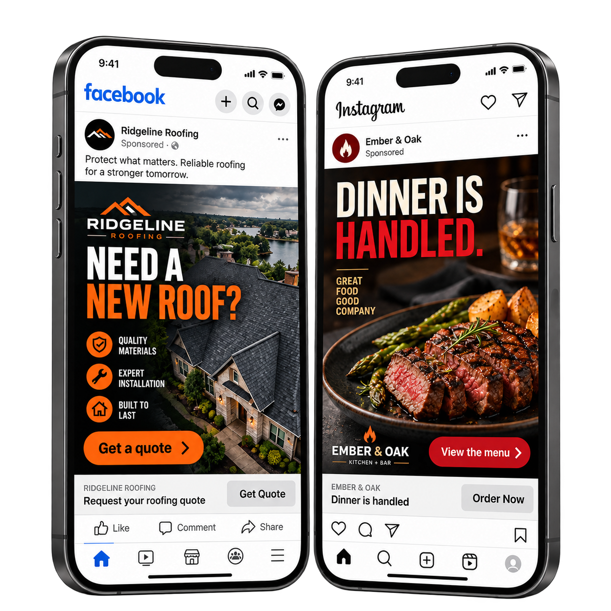 Example monthly report for a Meta ads account