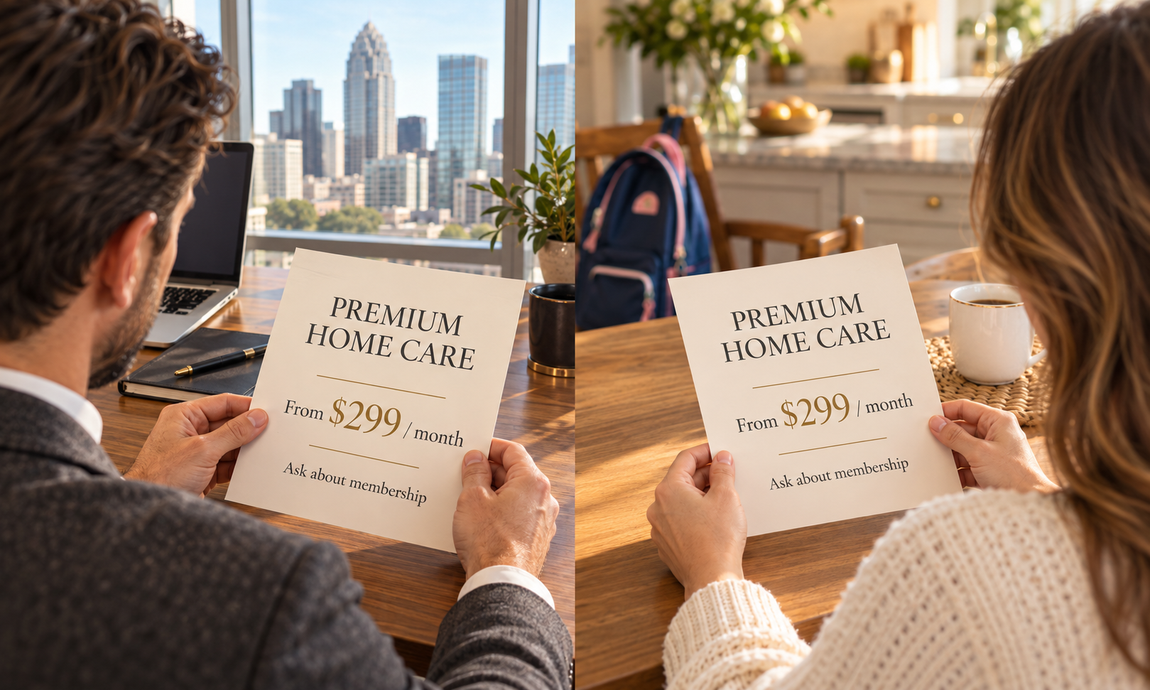 Two very different customers targeted with the same message.
