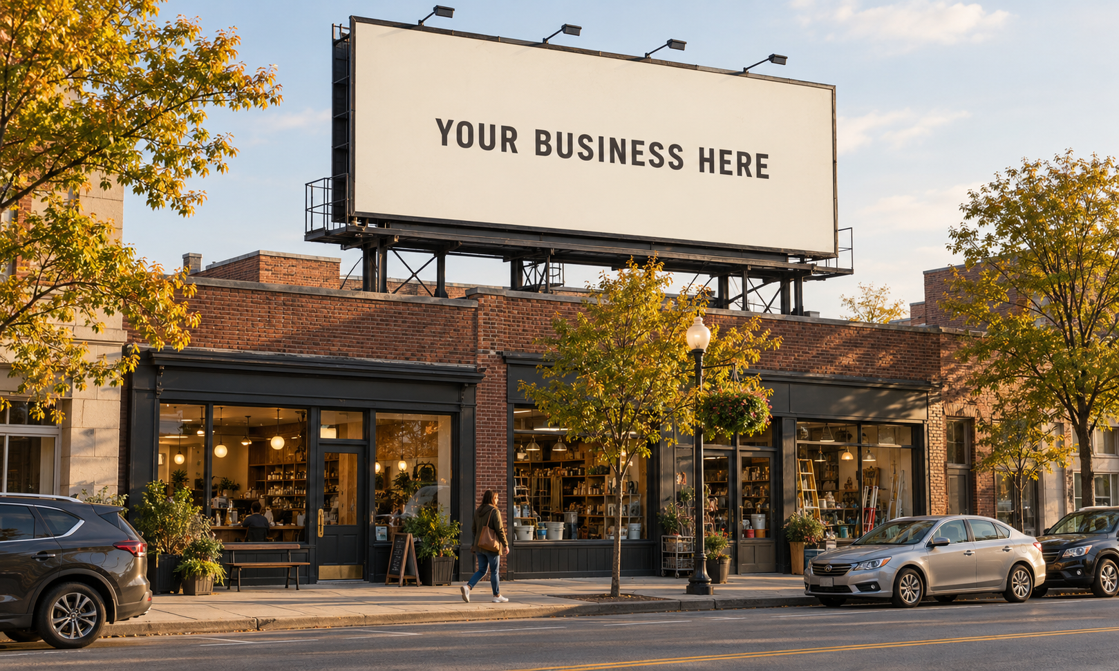 An empty advertising space, illustrating little local competition.