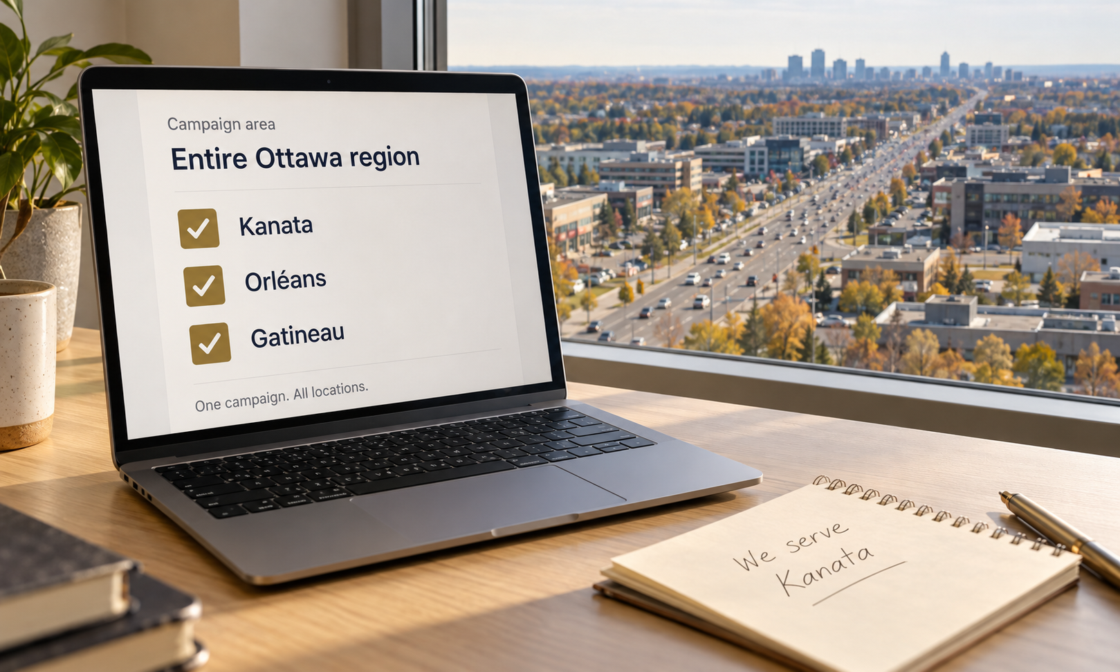 Kanata and Orleans at opposite ends of one campaign area.