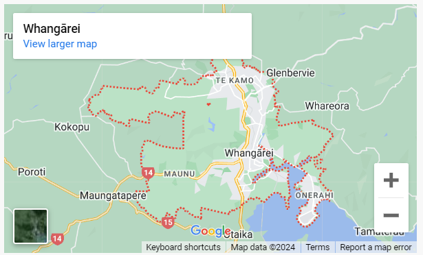 Google Map of Whangarei