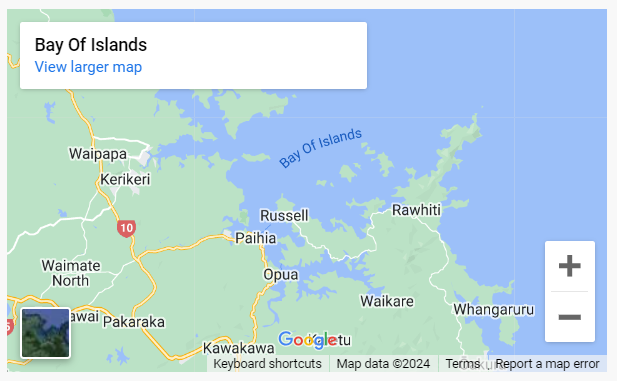 Google Map of Bay of Islands