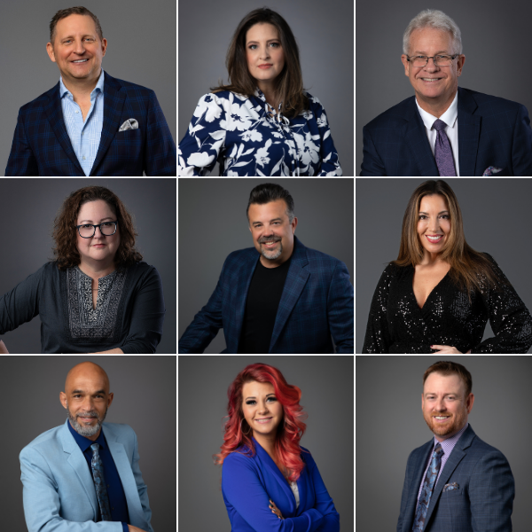 Grid of 9 professional headshots