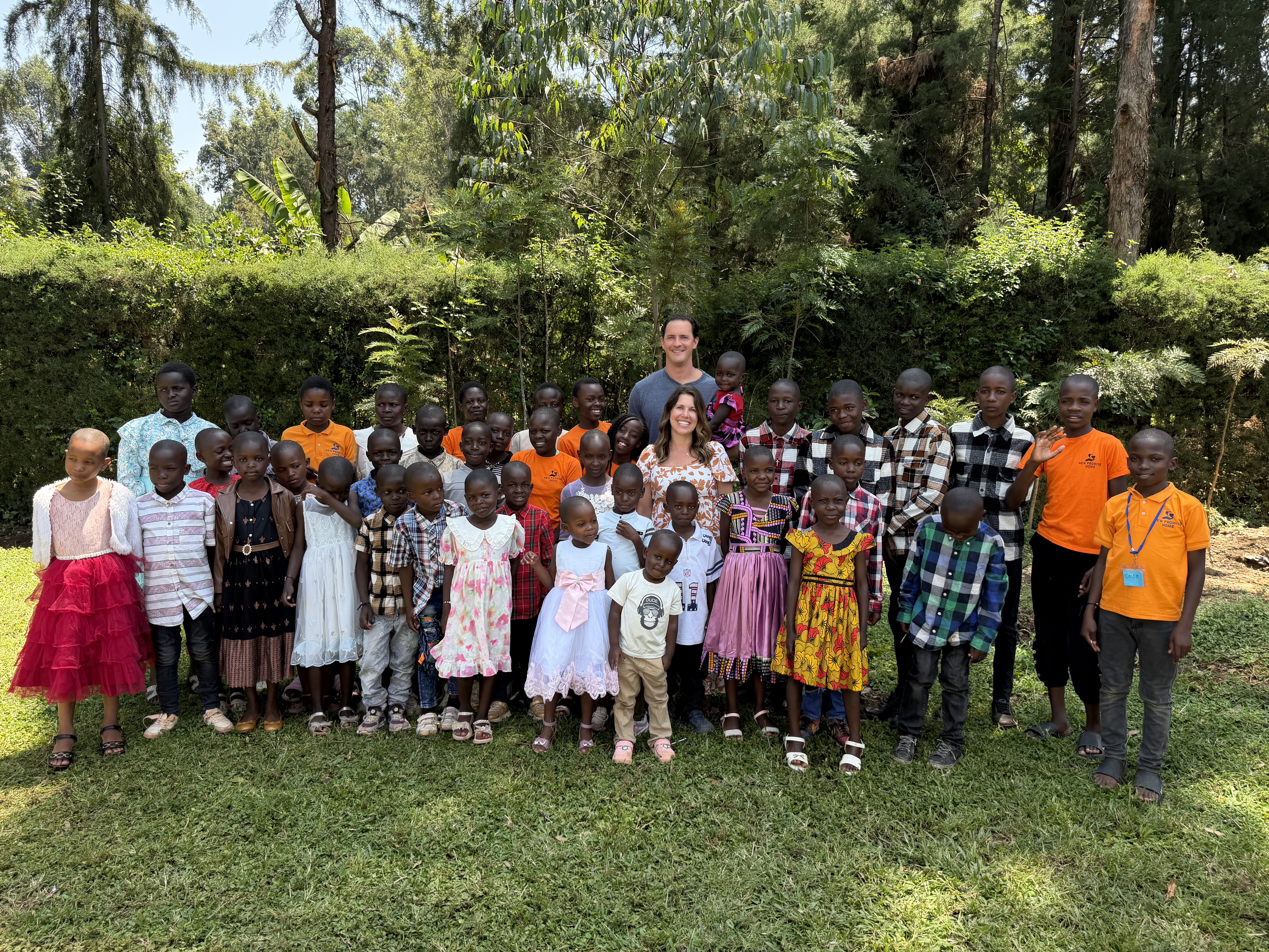 KOP community members and children gathered outdoors