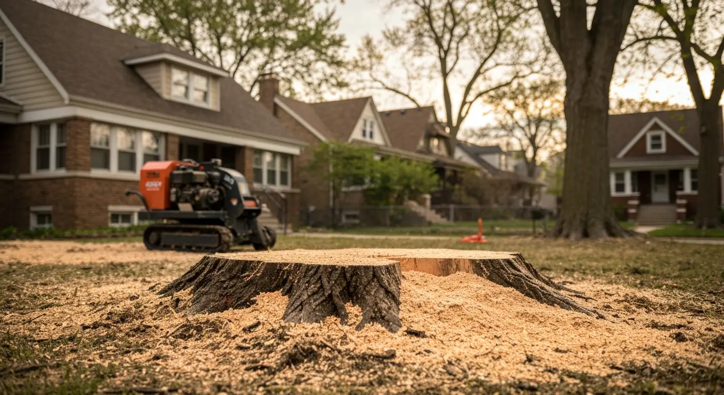 Stump grinding service