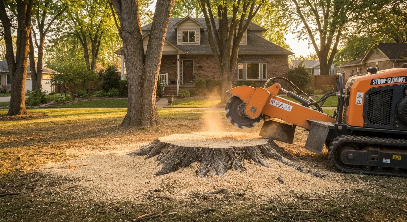Stump grinding service