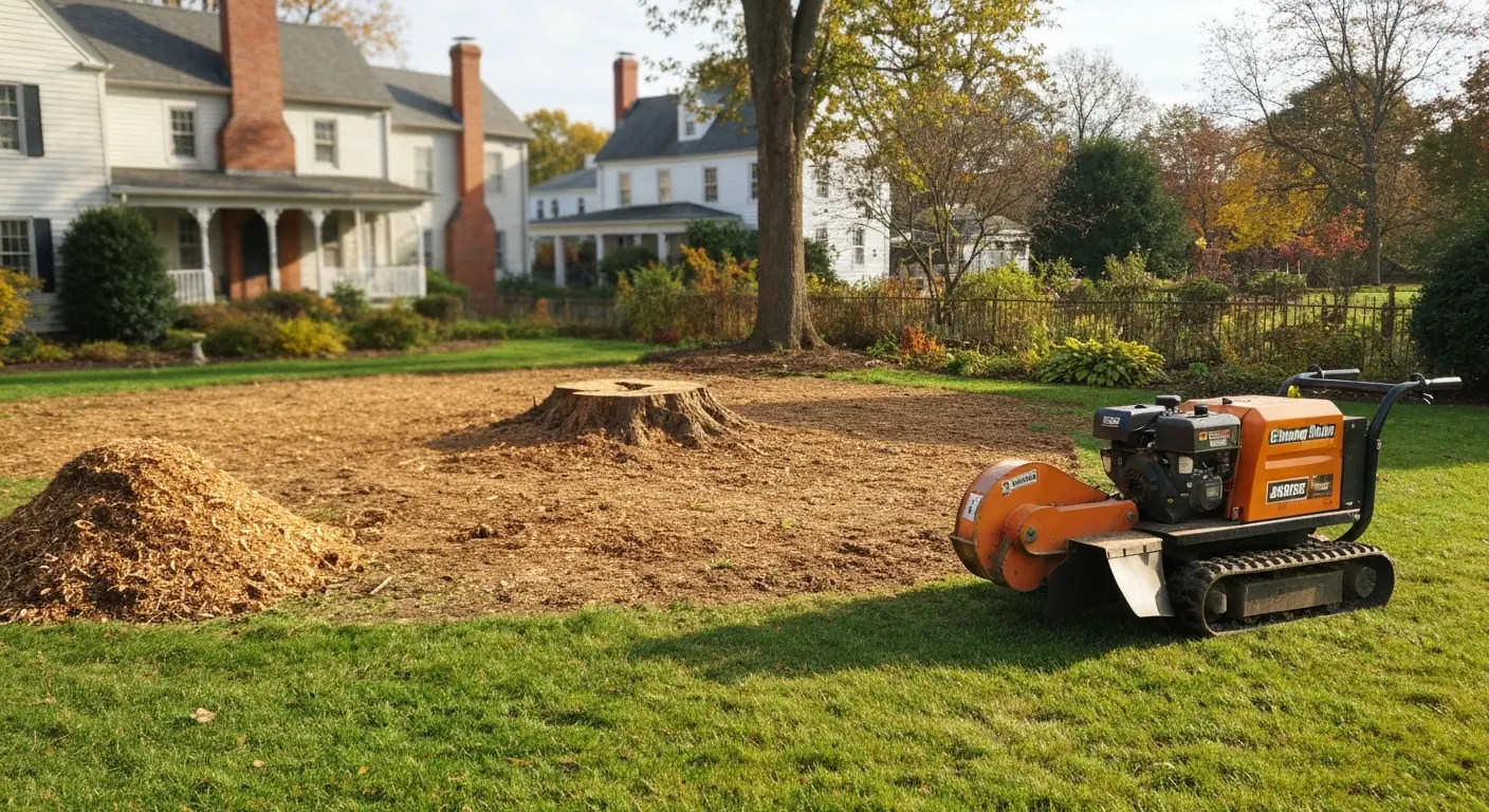 Stump grinding service