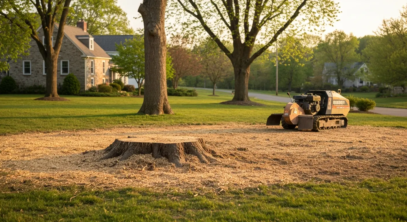 Stump grinding equipment