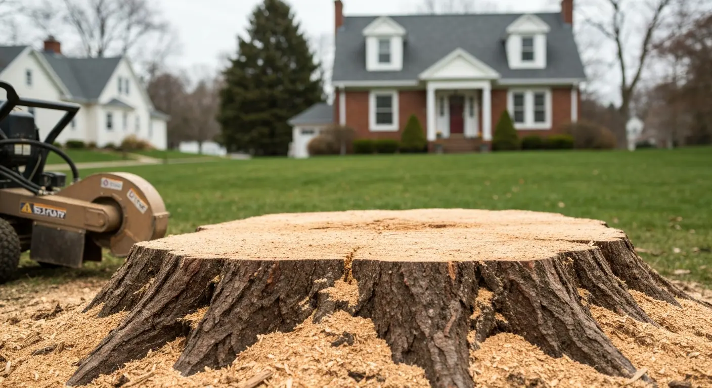 Stump grinding service