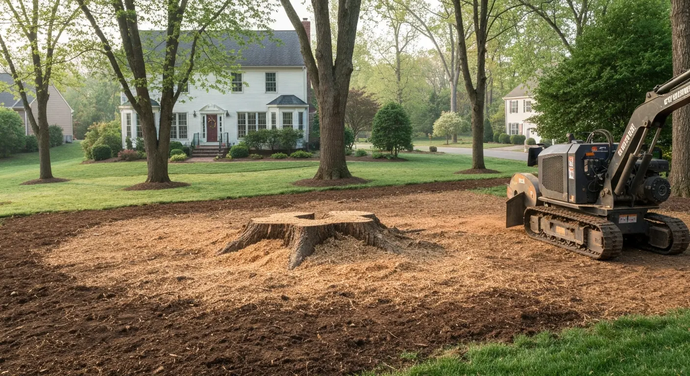 Stump grinding service