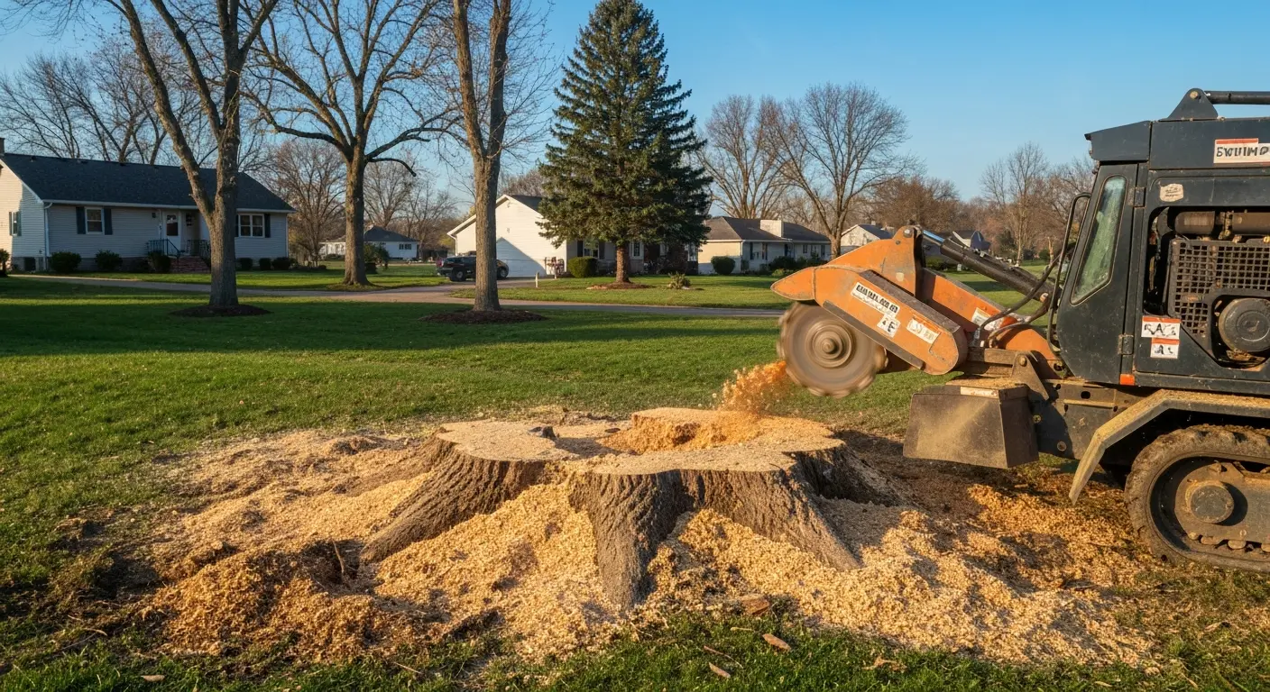 Stump grinding work