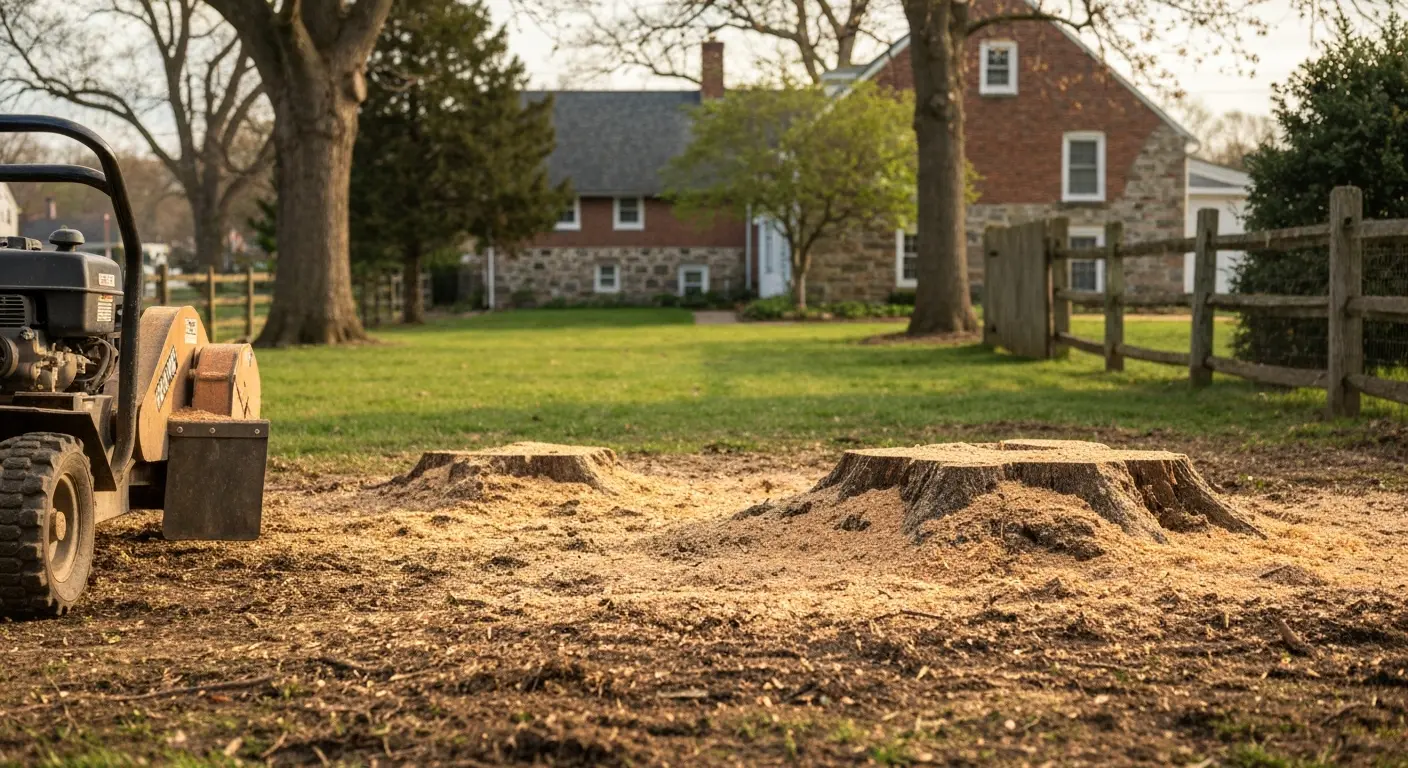 Stump grinding service