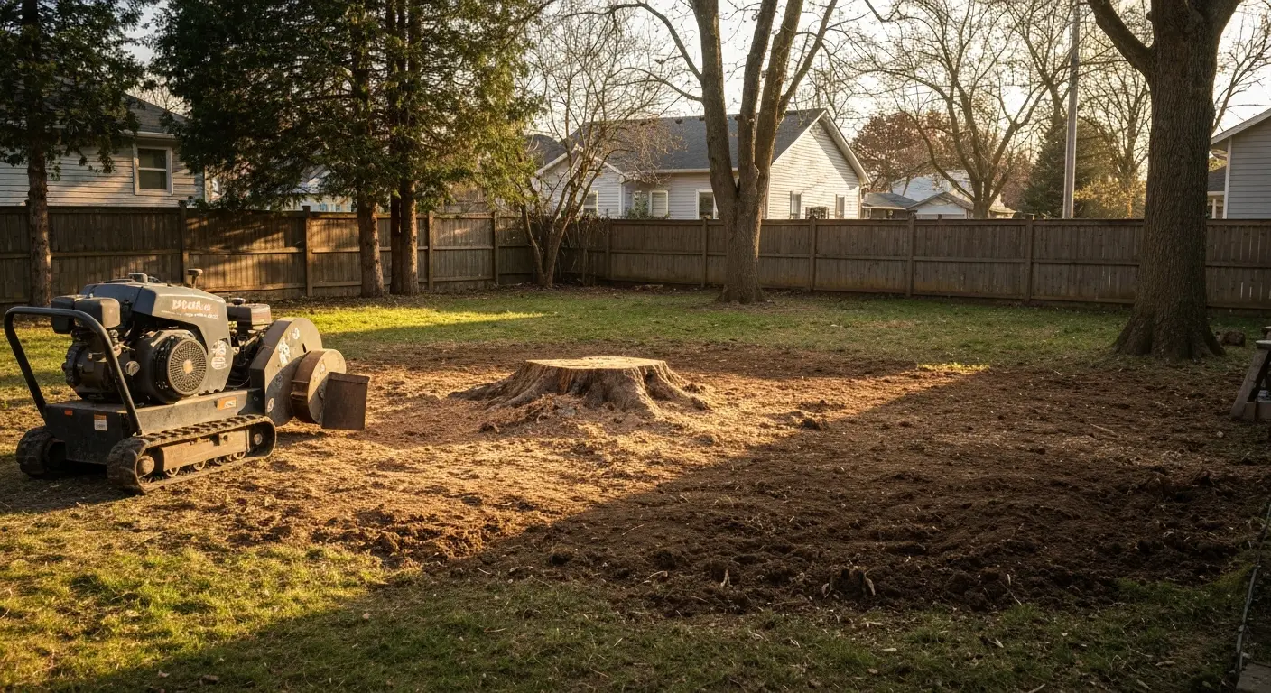 Stump grinding service