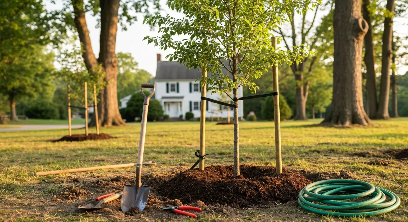 Residential tree planting