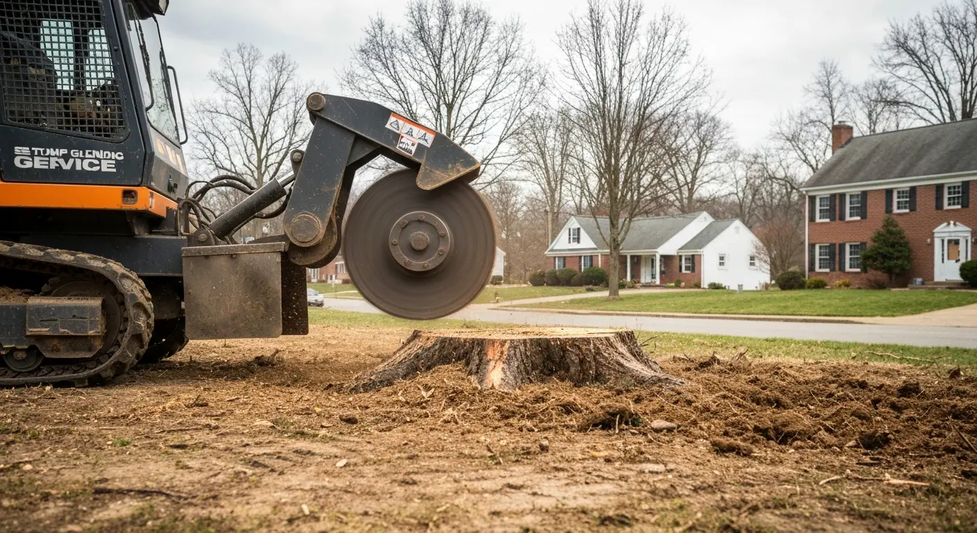 Stump grinding service