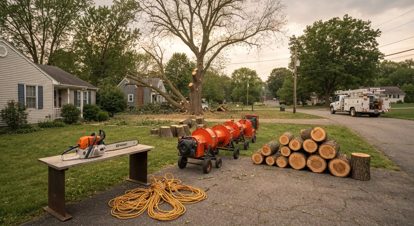 Storm damage tree service
